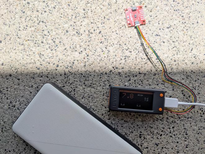 Current UV sensor setup with travel case